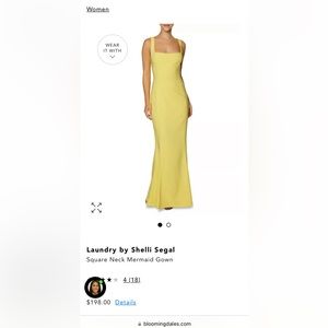 Never worn Laundry by Shelli Segal gown. Size 6